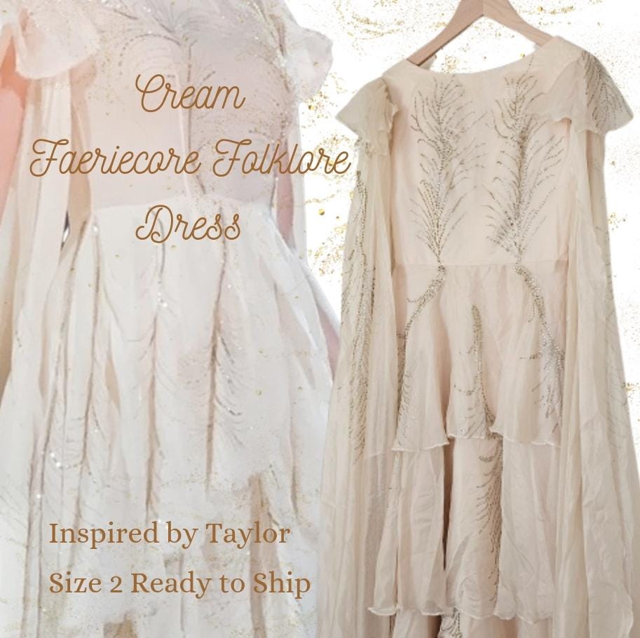 cream folklore dress eras tour Vote for your favorite Eras Tour outfits- Day 7: Folklore dress : r/TaylorSwift