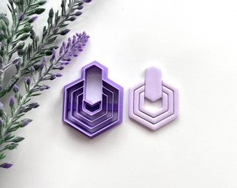 Hexagon Polymer Clay Cutters: Dangle Drop Earring DIY Tool