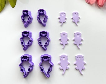 Otter Cutter for Polymer Clay Earrings, Cookie Cutters