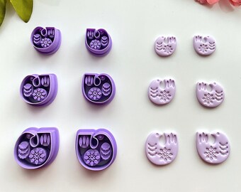 Scandi Flower Bird Cutter: Polymer Clay Earring DIY