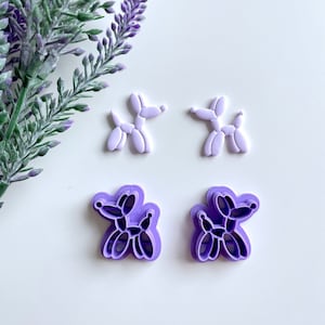 Balloon dog polymer clay cutter, cute animal cutter, Polymer Clay Earrings, Cookie cutters, Metal clay air dry clay, do it yourself