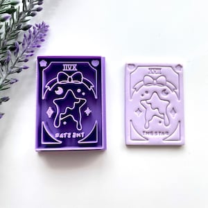 Tarotkaartster polymeerklei, sleutelhangersnijder, koekjesvormpjes, hemelse uitsteker, metaalklei luchtdroge klei, doe het zelf