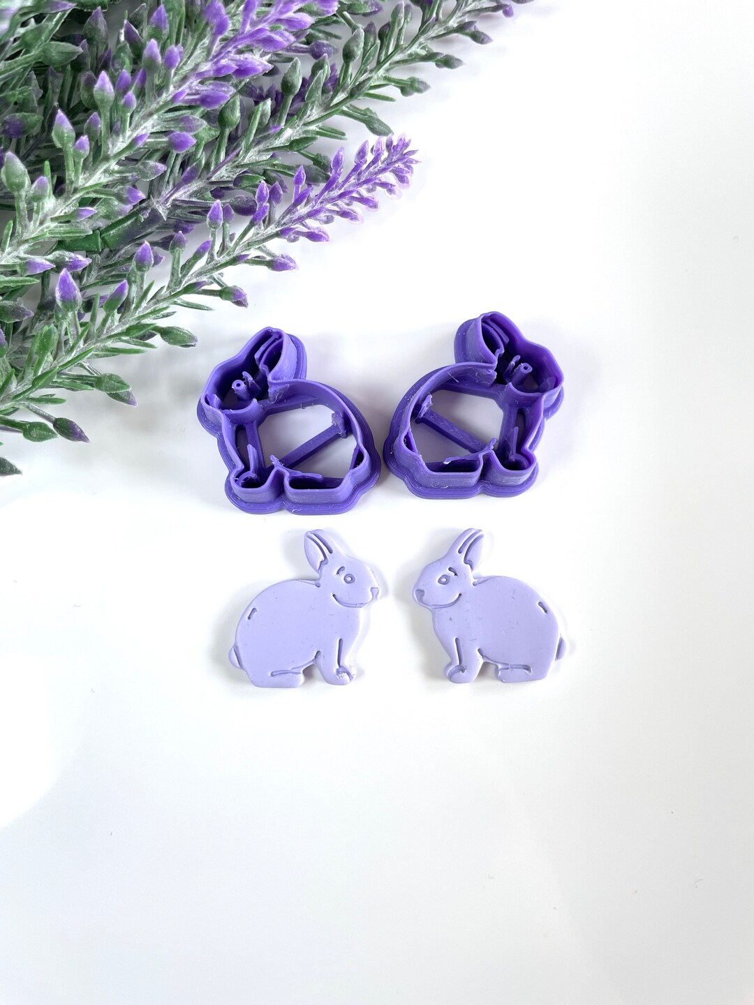 Bunny Polymer Clay Cutter, Cute Animal Cutter, Rabbit Earrings, Cookie ...