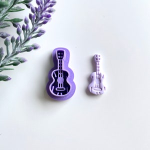 Guitar cutter for polymer clay, ukulele cutter, Clay Earrings, Cookie cutters, Metal clay air dry clay, ceramic tool, do it yourself