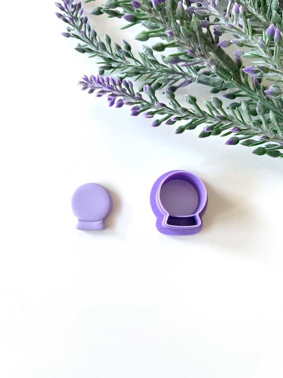Snow Globe Cutter: Polymer Clay, Christmas Earrings, DIY Ceramics