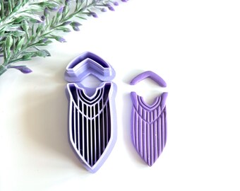 Cortador de arcilla polimérica de macramé bohemio: pendientes colgantes DIY