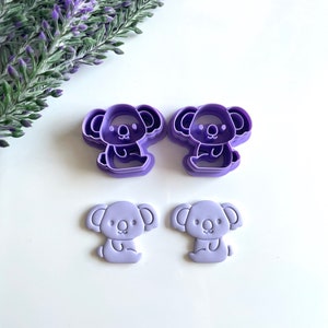 Koala Cutter for polymer clay, cute animal cutter, Polymer Clay Earrings, Cookie cutters, Metal clay air dry clay, ceramics, do it yourself