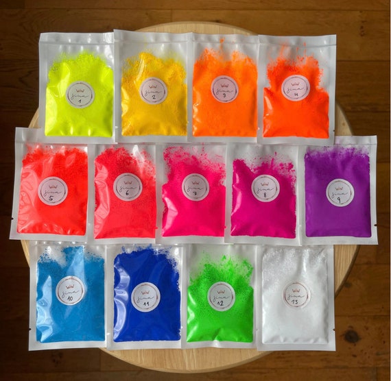 Neon Mica Pigment Powder: Bright UV Resin Supplies
