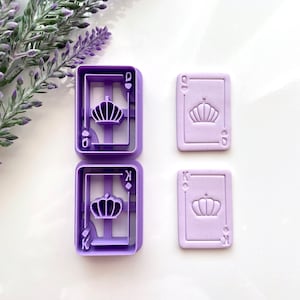 Koningin en koning Card Polymer Clay Cutter, sleutelhanger kroon cutter, Cookie cutters, kaartspel cutter, Metal clay luchtdroge klei, doe het zelf