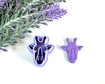 Giraffe Head Cutter: Safari Animal, Polymer Clay & Cookie Cutter
