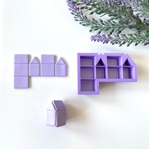 クリスマスジンジャーブレッドハウスカッター、冬用カッター、ポリマークレイイヤリング、メタルクレイ、エアドライクレイ、DIY、セラミックツール