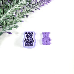Teddybär, Polymer Clay Cutter, Spielzeug Cutter, Polymer Clay Ohrringe, Ausstechformen, Metal Clay