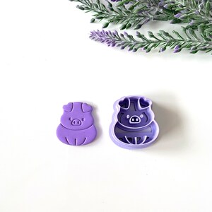 Pig cutter for Polymer Clay, cute animal cutter, Polymer Clay Earrings, Cookie cutters, Metal clay air dry clay, do it yourself