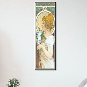 Alphonse Mucha&#39;s La Plume 1899 | The Feather | Vintage Art Nouveau Wall Art | Mucha Print | Instant Download
