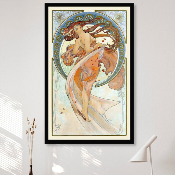 The Arts (1898) Dance, Art Nouveau Style, Mucha Print, vintage Wall Art, Instant Download