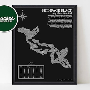 Bethpage Black Golf Course Print, Bethpage Black Map, Golf Course Print ...
