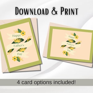 Druckbare Vatertagskarte für Papa Schneller Download Last Minute Karte für Vatertagsgeschenk Digitale Karte Klassisches Design Elegant Personalisieren