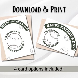Tarjeta imprimible del Día del Padre para papá Descargar tarjeta de béisbol de último minuto para el Día del Padre Regalo deportivo Tarjeta digital Béisbol Papá atlético