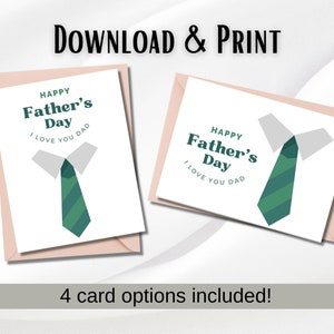 Druckbare Vatertagskarte für Papa Schneller Download Last Minute Karte für Vatertagsgeschenk Digitale Karte Klassisches Design Elegant Personalisieren