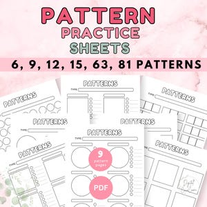 Printable Pattern Practice Sheets for Alcohol Marker Blending (9-Page PDF Download)