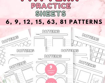 Hojas de práctica imprimibles para mezclar marcadores de alcohol (PDF de 9 páginas)