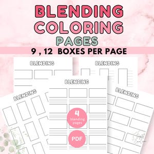 Blending Practice Pages: Alcohol Marker Color Chart (PDF)