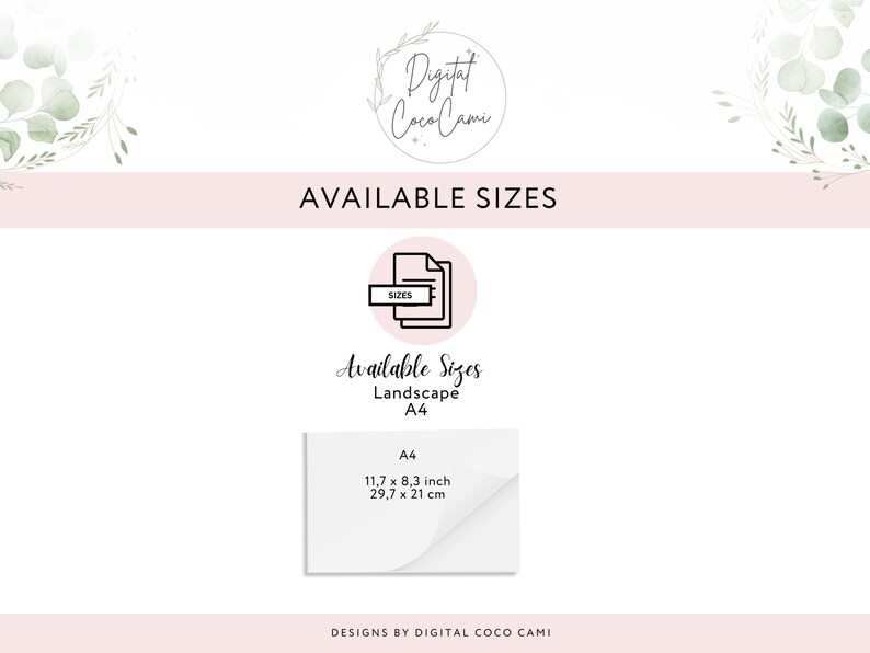 PDF Printable Calendar 2025, Landscape, A4, Monthly Calendar ...
