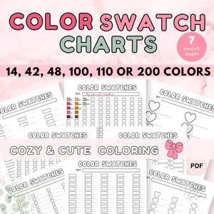 Alcohol Marker Color Swatch Chart: Printable PDF (A4, 7 Pages)