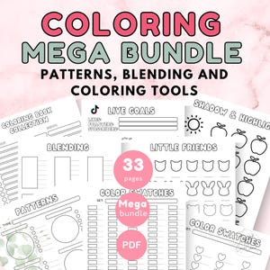 Libro de práctica para colorear: Muestras, mezclas y patrones (PDF imprimible)