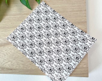 Skull Pattern Transfer Sheet: Water Soluble Paper for Polymer Clay