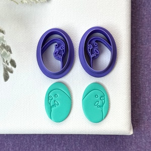 Budgie Cameo Clay Cutter: Parrot Portrait Polymer Clay Tool