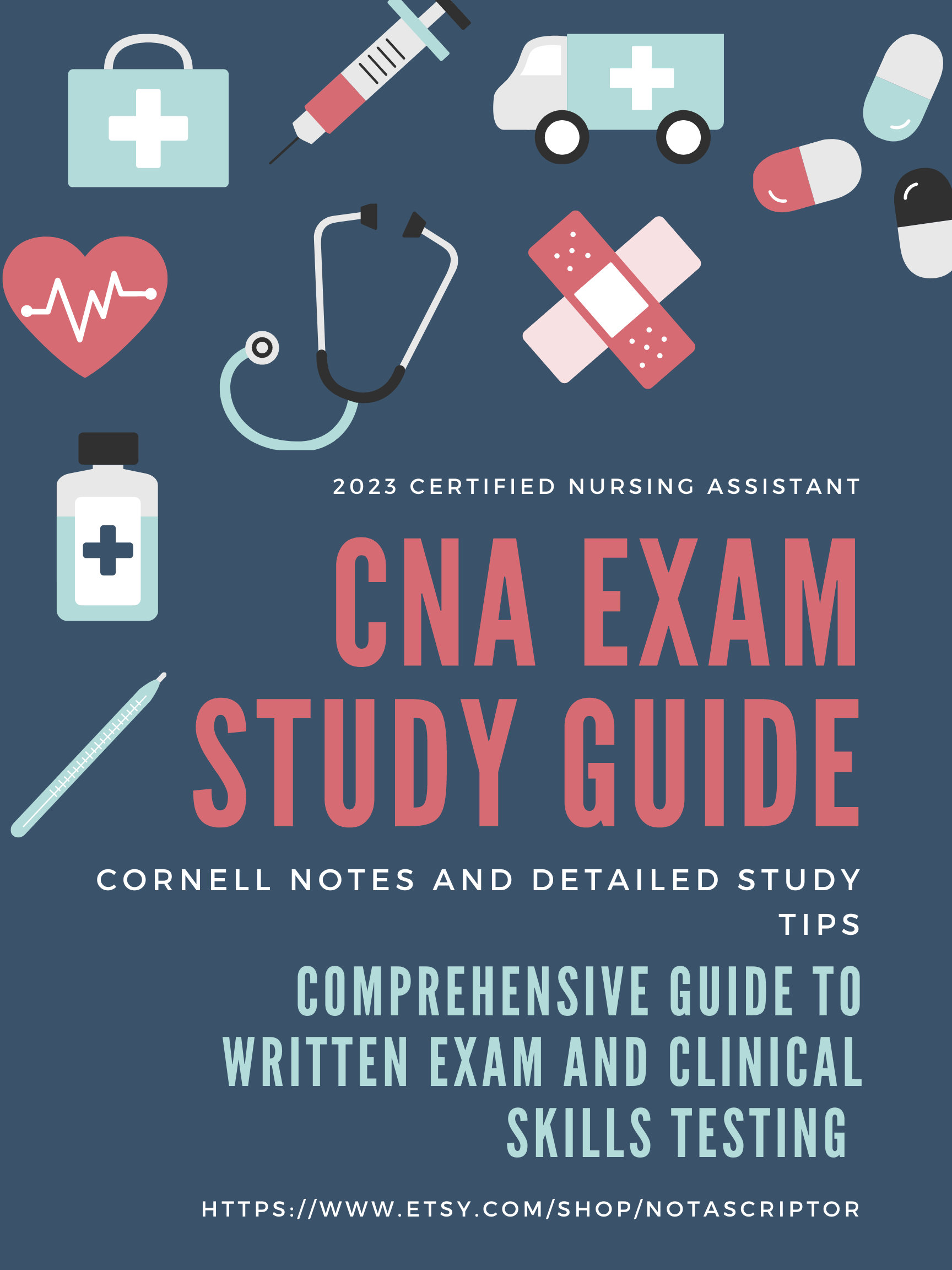 CNA Exam Study Guide 2023 Comprehensive Guide to CNA - Etsy