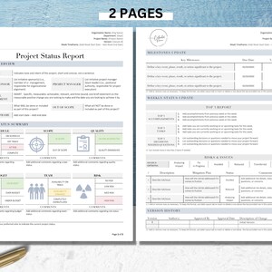 Project Status Report Template | Project Progress Report | Project ...