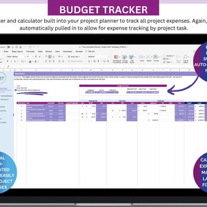 Project Plan Template | Project Management Template, Project Schedule Template, budget tracker, pnl
