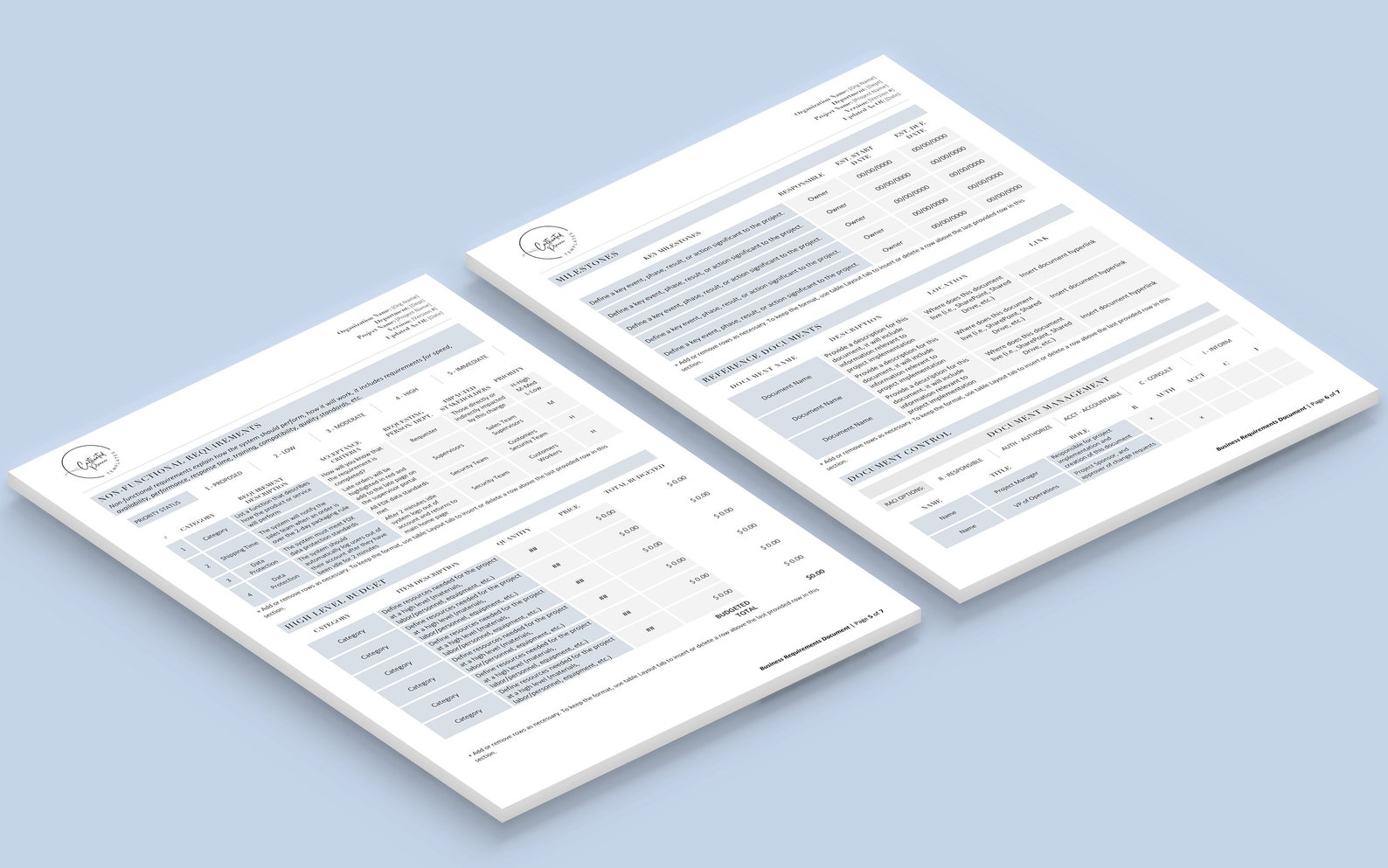 BRD, Business Requirements Document, Project Management Template ...
