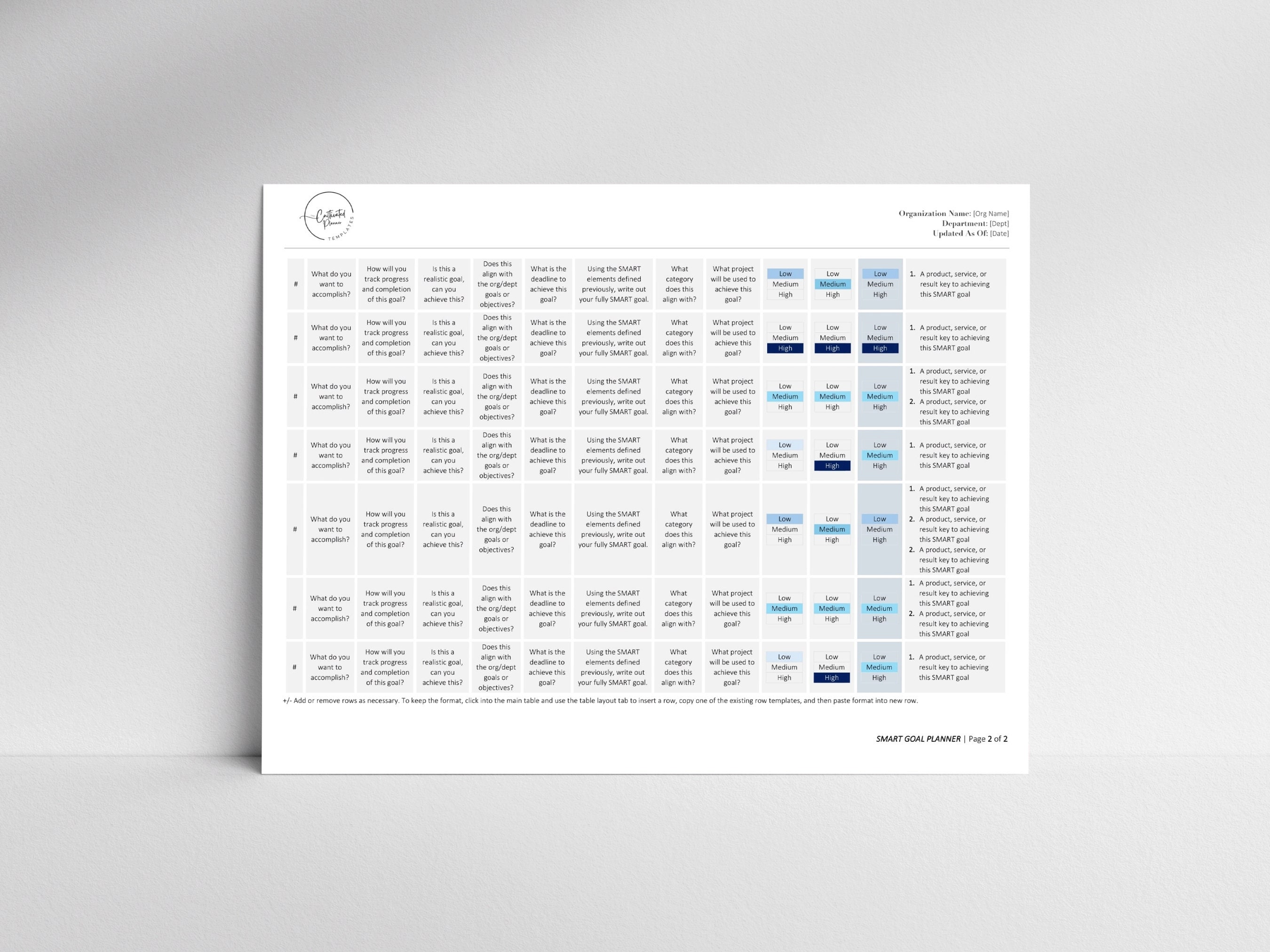 Smart Goals Planner How To Write Smart Goals Smart Goal Template S M