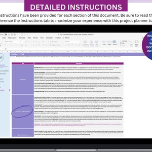 Project Plan Template | Project Management Template, Project Schedule Template, detailed instructions