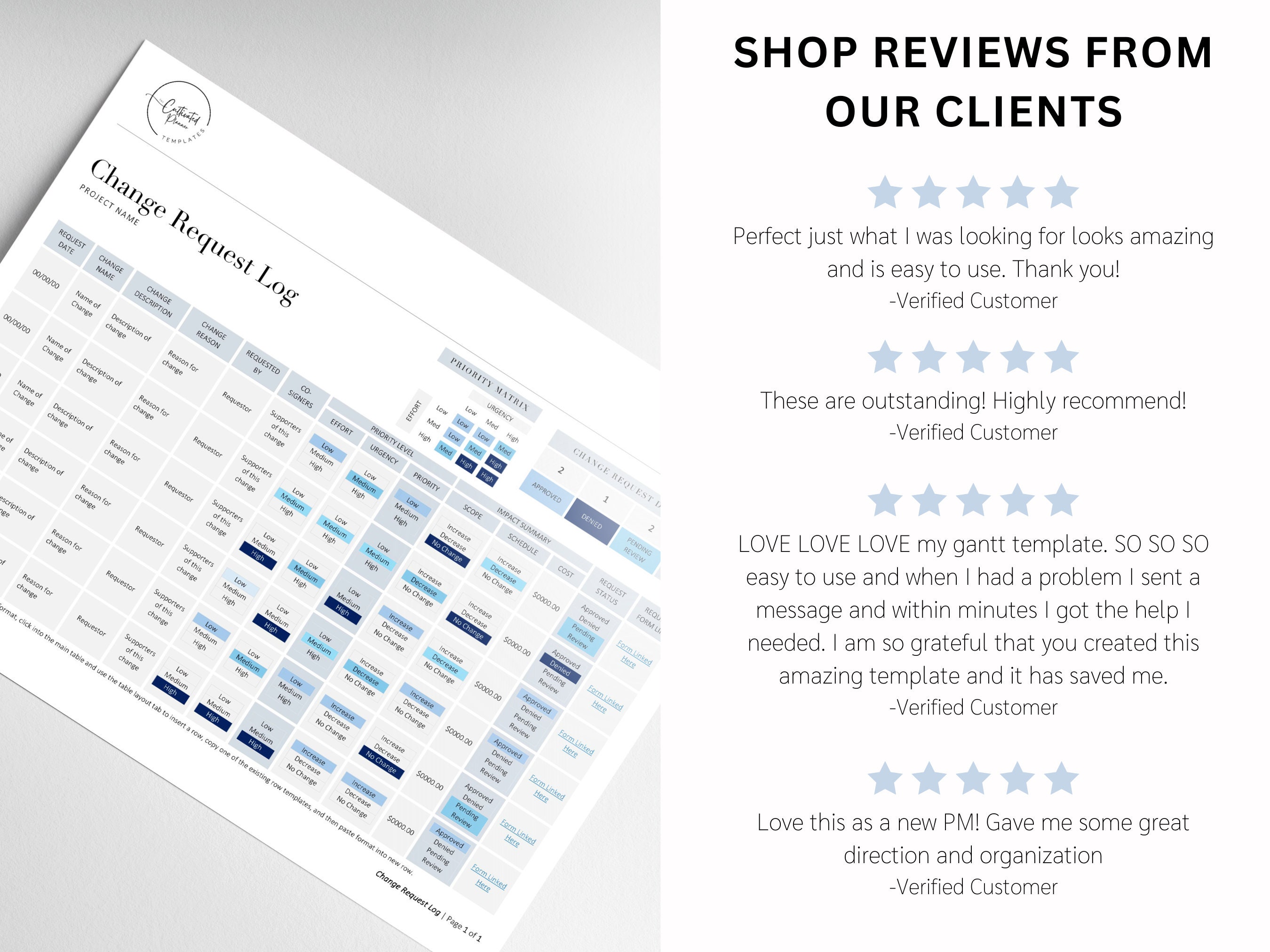 Change request log template project change tracker project management