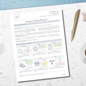 Project Status Report Template | Project Progress Report | Project ...