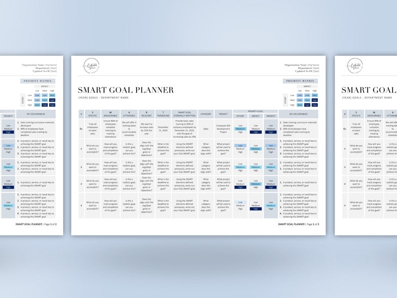 SMART Goals Planner, How to Write SMART Goals, SMART Goal Template, S.M ...