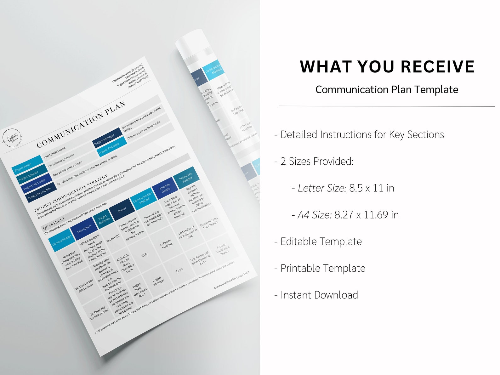 Communication Plan Template Project Management Ms Word Instant