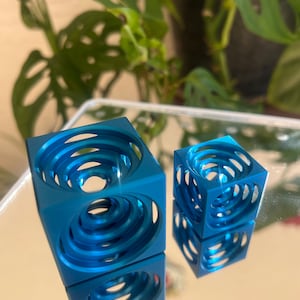 Machined Aluminum Cube Art ( 2pcs for the price of 1)
