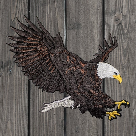 激レア　Atlantic Eagles 刺繍ワッペン アメリカン・ハクトウワシ刺繍ワッペン 3-7/8インチ アイロン接着式