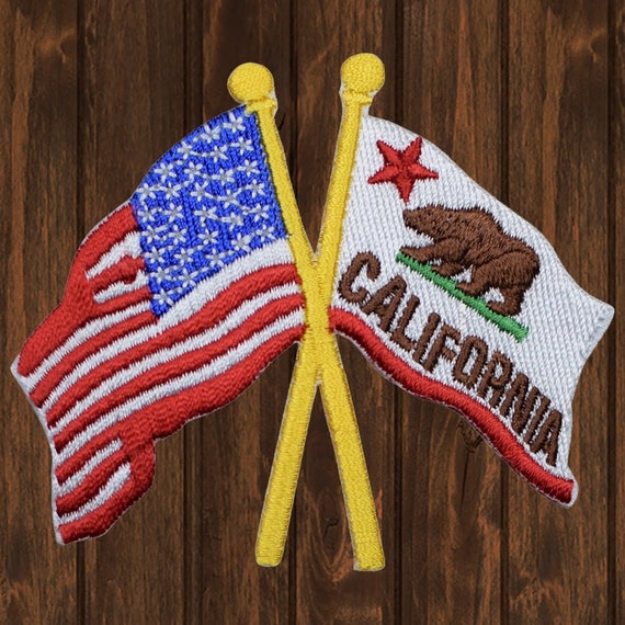 California State Flag Embroidered Patch Iron-On CA Emblem