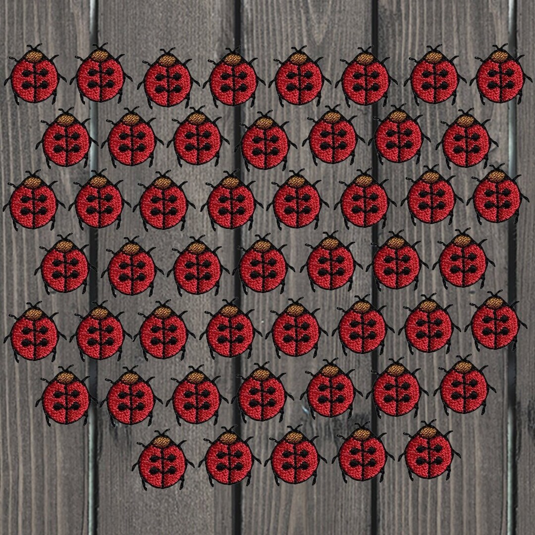 Mini Ladybug Embroidered Patch 50-pack Iron On - Etsy