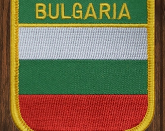 Écusson thermocollant Bulgarie, Sofia Plovdiv Varna Burgas, insigne brodé en applique pour vestes, chapeaux, sacs, écusson européen à collectionner pour les voyages