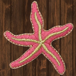 Starfish Iron On Patch, Ocean Sealife Embroidered Applique Badge for Jackets, Beach Bags, Hats, Cute Marine Patch 2&quot;