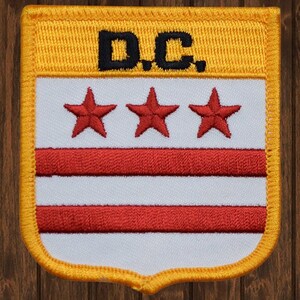 Washington D.C. Embroidered Patch, 2.75" Iron On USA Capitol District of Columbia Badge, DC Souvenir Jacket Backpack Hat Patch Gift