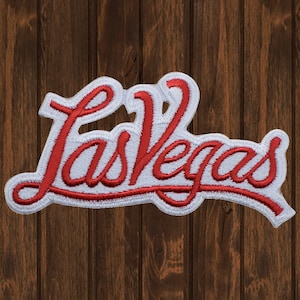 Las Vegas Iron On Patch 4&quot;, Embroidered Nevada Sin City Applique Badge with The Strip Landmarks for Jackets, Bags, Travel Gift, USA Style