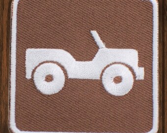 Parche bordado para vehículo todoterreno, termoadhesivo, aplique para señal de parque recreativo 4x4, parche de aventura para chaqueta, bolso, sombrero, insignia de sendero de 2"
